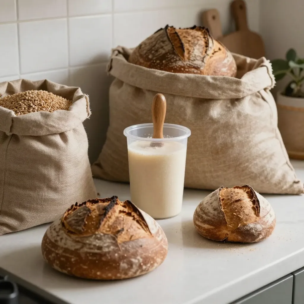 Detaljerad bild av brödstruktur